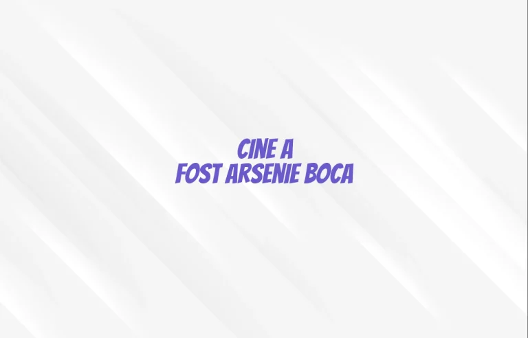 cine a fost arsenie boca