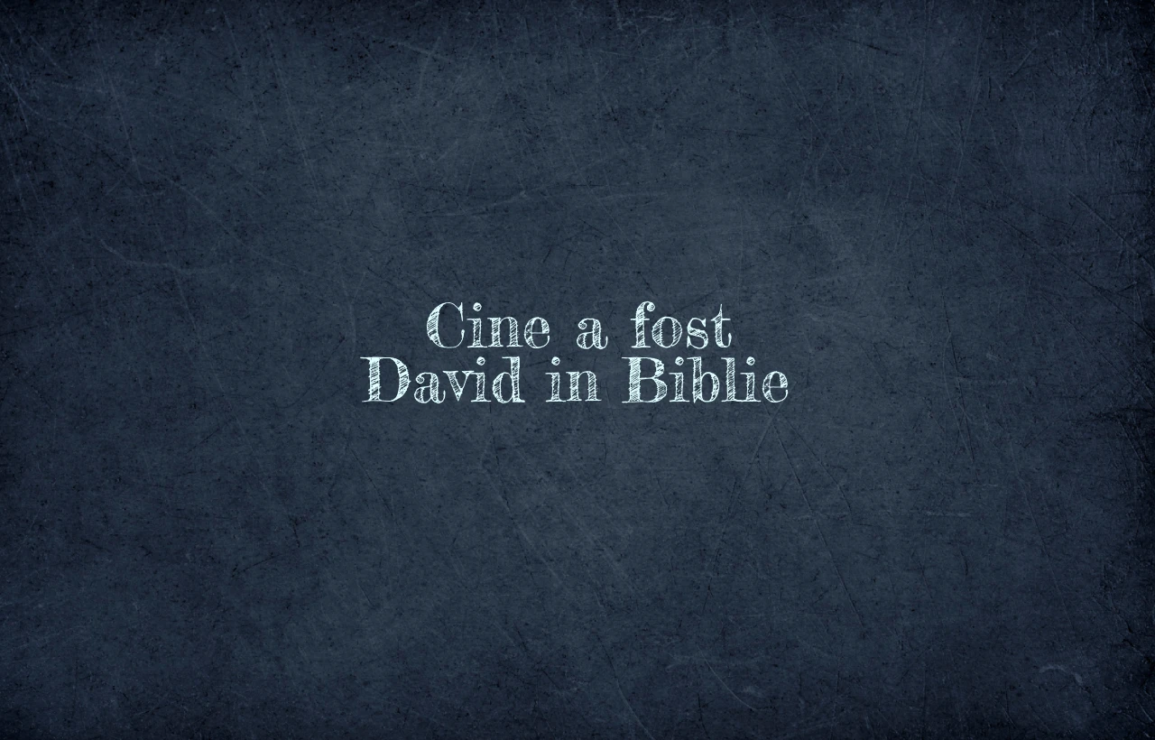 cine a fost david in biblie