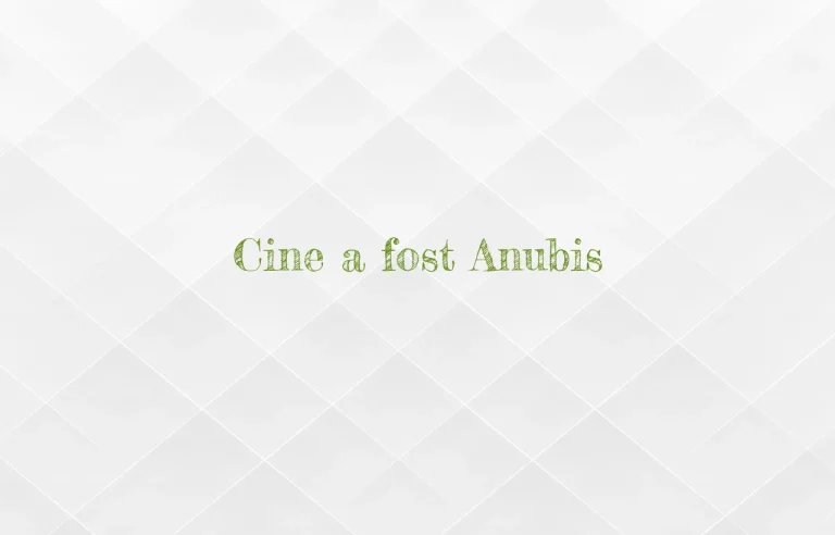 cine a fost anubis